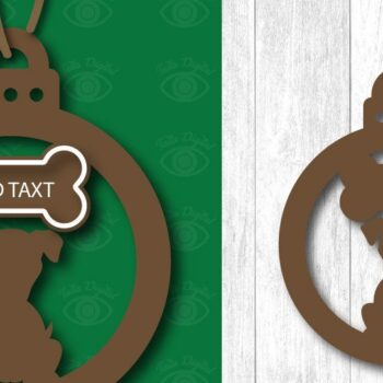 Intra απο ξύλο plywood 3mm-4mm πάχος - Πακέτο χριστουγεννιάτικων στολιδιών σκύλου Δίασταση 3x3 cm INTRAFABR-45326654 - Image 6