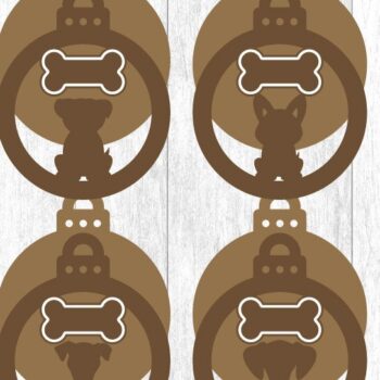 Intra απο ξύλο plywood 3mm-4mm πάχος - Πακέτο χριστουγεννιάτικων στολιδιών σκύλου Δίασταση 3x3 cm INTRAFABR-45326654 - Image 8