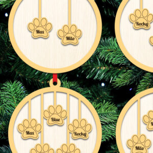 Intra απο ξύλο plywood 3mm-4mm πάχος -  με λέιζερ Χριστουγεννιάτικο στολίδι σκύλου Δίασταση 2x4 cm INTRAFABR-20095307