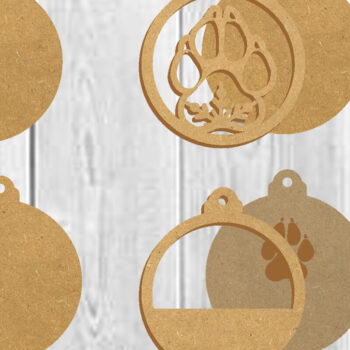 Intra απο ξύλο plywood 3mm-4mm πάχος - Αρχεία λέιζερ Χριστουγεννιάτικων στολιδιών σκυλιών Δίασταση 6x6 cm INTRAFABR-16033940 - Image 2
