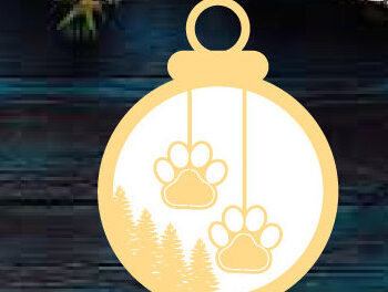 Intra απο ξύλο plywood 3mm-4mm πάχος - Χριστουγεννιάτικο στολίδι σκύλου Μεταλλικό λέιζερ τοίχου Δίασταση 6x6 cm INTRAFABR-87120599 - Image 1