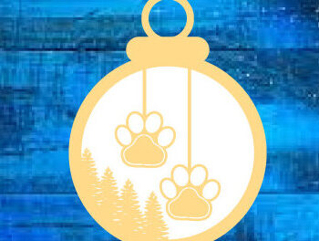 Intra απο ξύλο plywood 3mm-4mm πάχος - Χριστουγεννιάτικο στολίδι σκύλου Μεταλλικό λέιζερ τοίχου Δίασταση 6x6 cm INTRAFABR-87120599 - Image 2