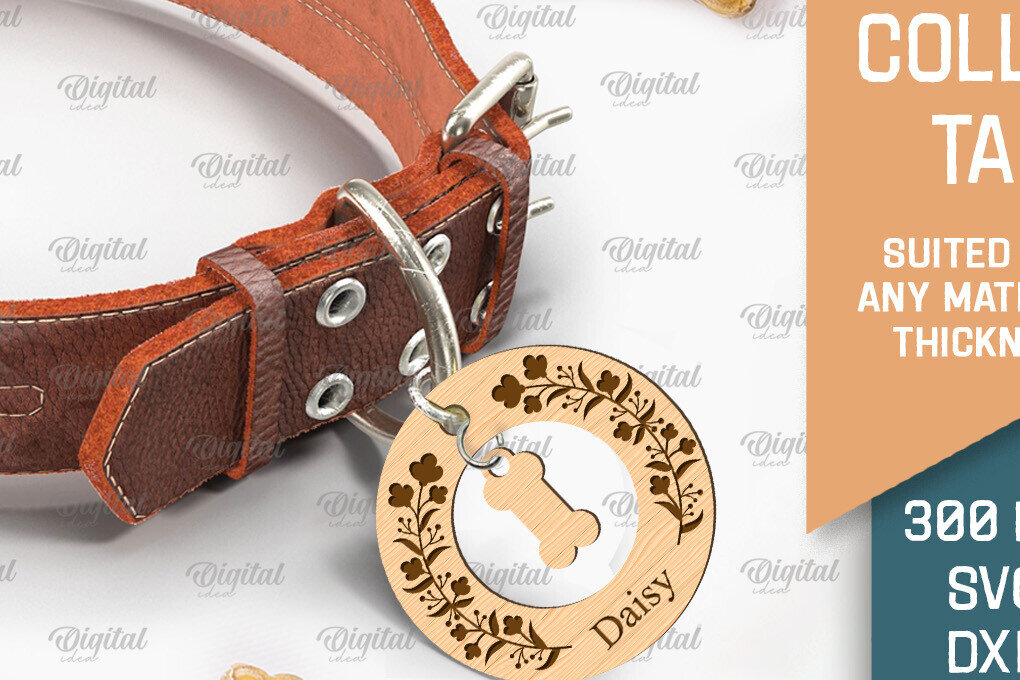 Intra απο ξύλο plywood 3mm-4mm πάχος - με κολάρο σκύλου. Ετικέτα ονόματος σκύλου Δίασταση 30x20 cm INTRAFABR-92043154