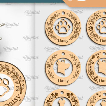 Intra απο ξύλο plywood 3mm-4mm πάχος - Κολάρο σκύλου Δέσμη κοπής με λέιζερ Δίασταση 30x20 cm INTRAFABR-92058212 - Image 1