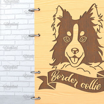 Intra απο ξύλο plywood 3mm-4mm πάχος - κάλυμμα σκύλου. Border Collie Δίασταση 30x20 cm INTRAFABR-89116305 - Image 1