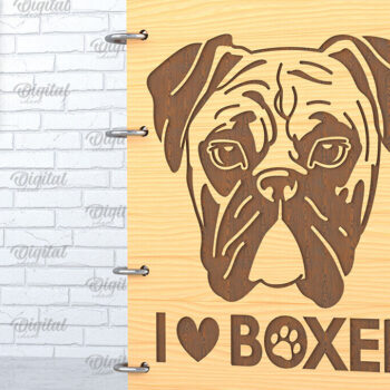 Intra απο ξύλο plywood 3mm-4mm πάχος - κάλυμμα σκύλου. Boxer Δίασταση 30x20 cm INTRAFABR-89175171 - Image 1