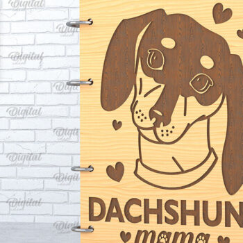 Intra απο ξύλο plywood 3mm-4mm πάχος -  κάλυμμα σκύλου. Daschund  Δίασταση 30x20 cm INTRAFABR-89175533 - Image 1