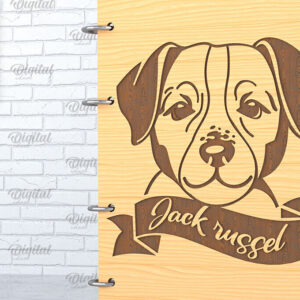 Intra απο ξύλο plywood 3mm-4mm πάχος -  κάλυμμα σκύλου. Jack Russell  Δίασταση 30x20 cm INTRAFABR-89175115