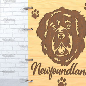 Intra απο ξύλο plywood 3mm-4mm πάχος -  κάλυμμα σκύλου. Newfoundland  Δίασταση 30x20 cm INTRAFABR-89175242