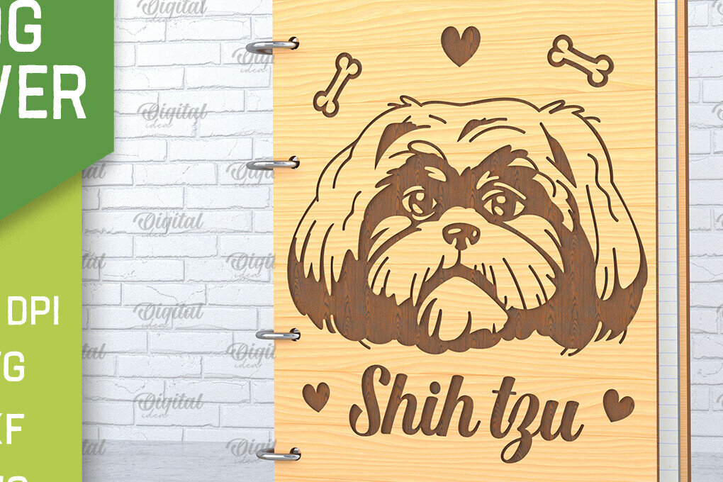 Intra απο ξύλο plywood 3mm-4mm πάχος -  κάλυμμα σκύλου. Shih Tzu  Δίασταση 30x20 cm INTRAFABR-89117149