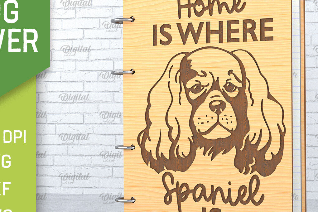 Intra απο ξύλο plywood 3mm-4mm πάχος -  κάλυμμα σκύλου. Σπάνιελ  Δίασταση 30x20 cm INTRAFABR-89116235