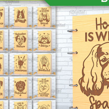 Intra απο ξύλο plywood 3mm-4mm πάχος - Πακέτο  Καλύμματα σκύλων. Κάλυμμα 3D σημειωματάριου Δίασταση 30x20 cm INTRAFABR-88891878 - Image 1