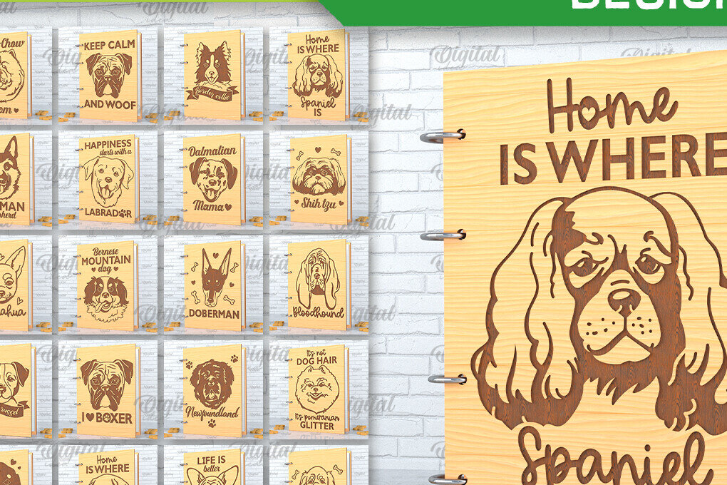 Intra απο ξύλο plywood 3mm-4mm πάχος - Πακέτο  Καλύμματα σκύλων. Κάλυμμα 3D σημειωματάριου Δίασταση 30x20 cm INTRAFABR-88891878