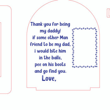 Intra απο ξύλο plywood 3mm-4mm πάχος - Dog Dad Ξύλινη επιγραφή Δίασταση 20x20 cm INTRAFABR-95502078 - Image 4