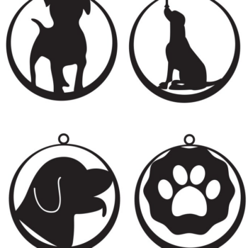 Intra απο ξύλο plywood 3mm-4mm πάχος - Σκουλαρίκι σκύλου  Δίασταση 3x3 cm INTRAFABR-62776820 - Image 1