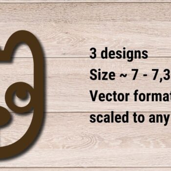 Intra απο ξύλο plywood 3mm-4mm πάχος - Dog Earrings , Dog Lovers Laser Cut Δίασταση 3x3 cm INTRAFABR-83944002 - Image 2