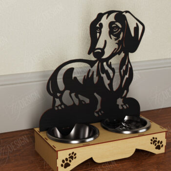 Intra απο ξύλο plywood 3mm-4mm πάχος - Βάση μπολ τροφής για σκύλους | Θήκη για μπολ φαγητού Δίασταση 30x20 cm INTRAFABR-108928297 - Image 1