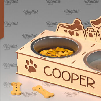 Intra απο ξύλο plywood 3mm-4mm πάχος - Βάση για μπολ τροφής για σκύλους Δίασταση 30x20 cm INTRAFABR-98217385 - Image 1