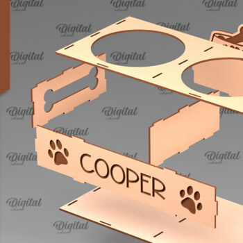 Intra απο ξύλο plywood 3mm-4mm πάχος - Βάση για μπολ τροφής για σκύλους Δίασταση 30x20 cm INTRAFABR-98217385 - Image 2