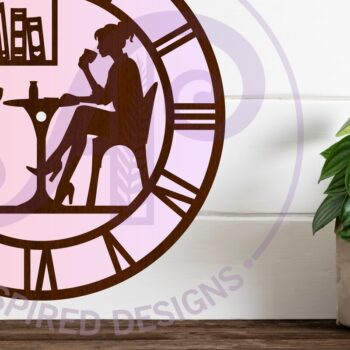 Intra απο ξύλο plywood 3mm-4mm πάχος - Dog Friendly Cafe Ρολόι τοίχου με λέιζερ Δίασταση 30x20 cm INTRAFABR-122284799 - Image 2