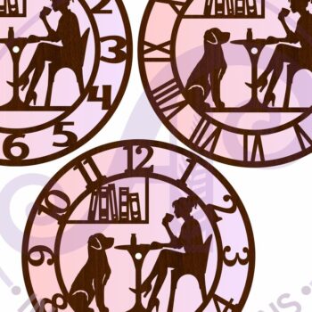 Intra απο ξύλο plywood 3mm-4mm πάχος - Dog Friendly Cafe Ρολόι τοίχου με λέιζερ Δίασταση 30x20 cm INTRAFABR-122284799 - Image 5