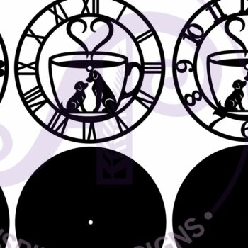 Intra απο ξύλο plywood 3mm-4mm πάχος - Dog Friendly Cafe Ρολόι τοίχου με λέιζερ Δίασταση 30x20 cm INTRAFABR-121395094 - Image 5