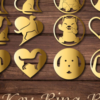 Intra απο ξύλο plywood 3mm-4mm πάχος -   προτύπου δέσμης μπρελόκ για σκύλους Δίασταση 3x3 cm INTRAFABR-28460298 - Image 2