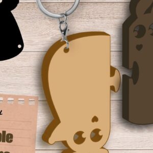 Intra απο ξύλο plywood 3mm-4mm πάχος -  λέιζερ μπρελόκ DOG, Friendship Δίασταση 4x4 cm INTRAFABR-90054224