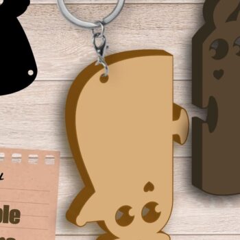 Intra απο ξύλο plywood 3mm-4mm πάχος -  λέιζερ μπρελόκ DOG, Friendship Δίασταση 4x4 cm INTRAFABR-90054224 - Image 1