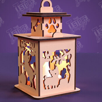 Intra απο ξύλο plywood 3mm-4mm πάχος - Φανάρι σκύλου | 3D Night Light | Κατοικία Κατοικίδια Δίασταση 20x20 cm INTRAFABR-101752666 - Image 1