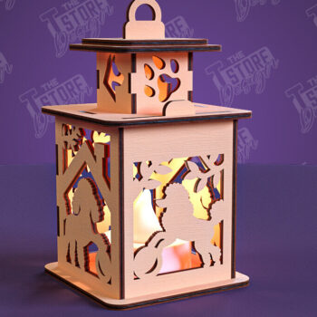 Intra απο ξύλο plywood 3mm-4mm πάχος - Φανάρι σκύλου | 3D Night Light | Κατοικία Κατοικίδια Δίασταση 20x20 cm INTRAFABR-101752706 - Image 1