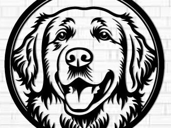 Intra απο ξύλο plywood 3mm-4mm πάχος - Μεταλλικός τοίχος με λίμα κοπής με λέιζερ σκύλου Δίασταση 40x50 cm INTRAFABR-112052363 - Image 1