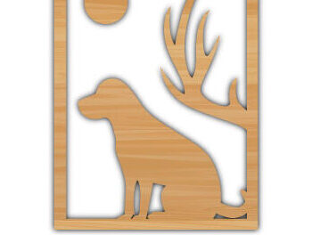 Intra απο ξύλο plywood 3mm-4mm πάχος - Λίμα με λέιζερ κοπής σκύλου Μεταλλική διακόσμηση τοίχου Δίασταση 40x50 cm INTRAFABR-70703043 - Image 2