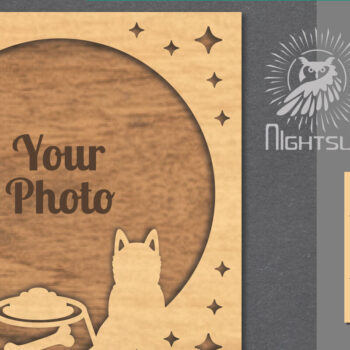 Intra απο ξύλο plywood 3mm-4mm πάχος - Κορνίζα φωτογραφιών κοπής με λέιζερ σκύλου 7 Δίασταση 20x25 cm INTRAFABR-112991413 - Image 1