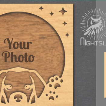 Intra απο ξύλο plywood 3mm-4mm πάχος - Κορνίζα φωτογραφιών κοπής με λέιζερ σκύλου 9 Δίασταση 20x25 cm INTRAFABR-112991463 - Image 1