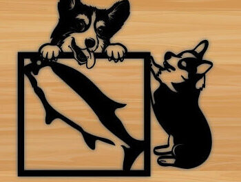 Intra απο ξύλο plywood 3mm-4mm πάχος - Dog Laser Μεταλλική διακόσμηση τοίχου με λέιζερ Δίασταση 40x50 cm INTRAFABR-70873029 - Image 1