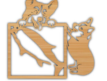 Intra απο ξύλο plywood 3mm-4mm πάχος - Dog Laser Μεταλλική διακόσμηση τοίχου με λέιζερ Δίασταση 40x50 cm INTRAFABR-70873029 - Image 2