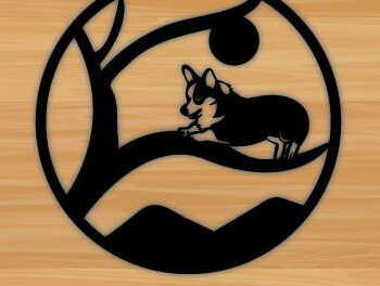 Intra απο ξύλο plywood 3mm-4mm πάχος - Dog Laser Μεταλλική διακόσμηση τοίχου με λέιζερ Δίασταση 40x50 cm INTRAFABR-70873107 - Image 1