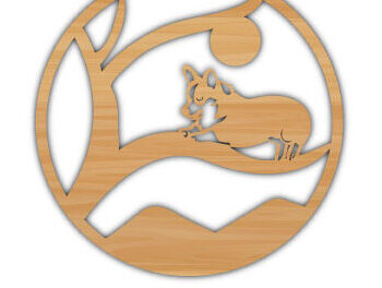 Intra απο ξύλο plywood 3mm-4mm πάχος - Dog Laser Μεταλλική διακόσμηση τοίχου με λέιζερ Δίασταση 40x50 cm INTRAFABR-70873107 - Image 2