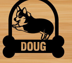 Intra απο ξύλο plywood 3mm-4mm πάχος - Dog Laser Μεταλλική διακόσμηση τοίχου με λέιζερ Δίασταση 40x50 cm INTRAFABR-73999763