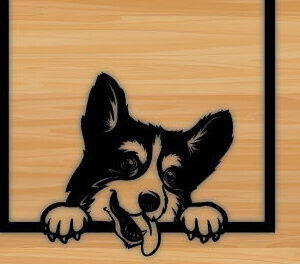 Intra απο ξύλο plywood 3mm-4mm πάχος - Dog Laser Μεταλλική διακόσμηση τοίχου με λέιζερ Δίασταση 40x50 cm INTRAFABR-70706705