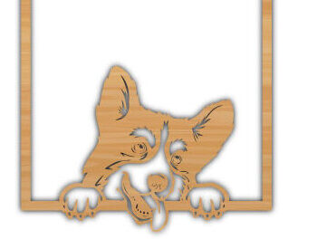 Intra απο ξύλο plywood 3mm-4mm πάχος - Dog Laser Μεταλλική διακόσμηση τοίχου με λέιζερ Δίασταση 40x50 cm INTRAFABR-70706705 - Image 2