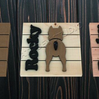 Intra απο ξύλο plywood 3mm-4mm πάχος - Κρεμάστρα λουριών σκύλου  Σχέδιο γάντζου λουριών σκύλου Δίασταση 20x20 cm INTRAFABR-37056365 - Image 2