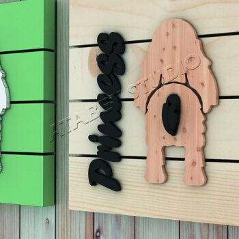 Intra απο ξύλο plywood 3mm-4mm πάχος - Κρεμάστρα λουριών σκύλου  Δίασταση 20x20 cm INTRAFABR-37056322 - Image 1