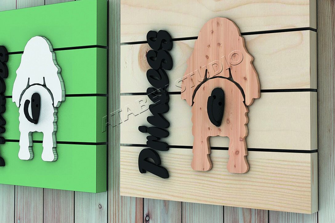 Intra απο ξύλο plywood 3mm-4mm πάχος - Κρεμάστρα λουριών σκύλου  Δίασταση 20x20 cm INTRAFABR-37056322