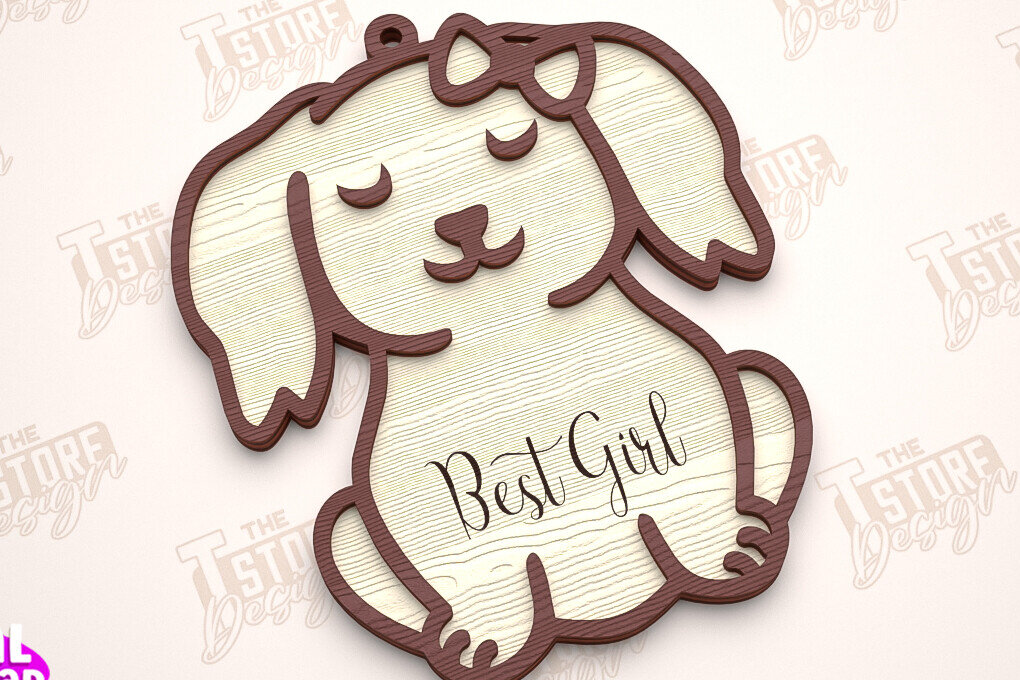 Intra απο ξύλο plywood 3mm-4mm πάχος - Στολίδι Μνήμης Σκύλου | Σκύλος Άγγελος | CNC Δίασταση 6x6 cm INTRAFABR-97304502