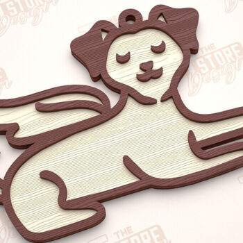 Intra απο ξύλο plywood 3mm-4mm πάχος - Στολίδι Μνήμης Σκύλου | Σκύλος Άγγελος | CNC Δίασταση 6x6 cm INTRAFABR-97304535 - Image 1