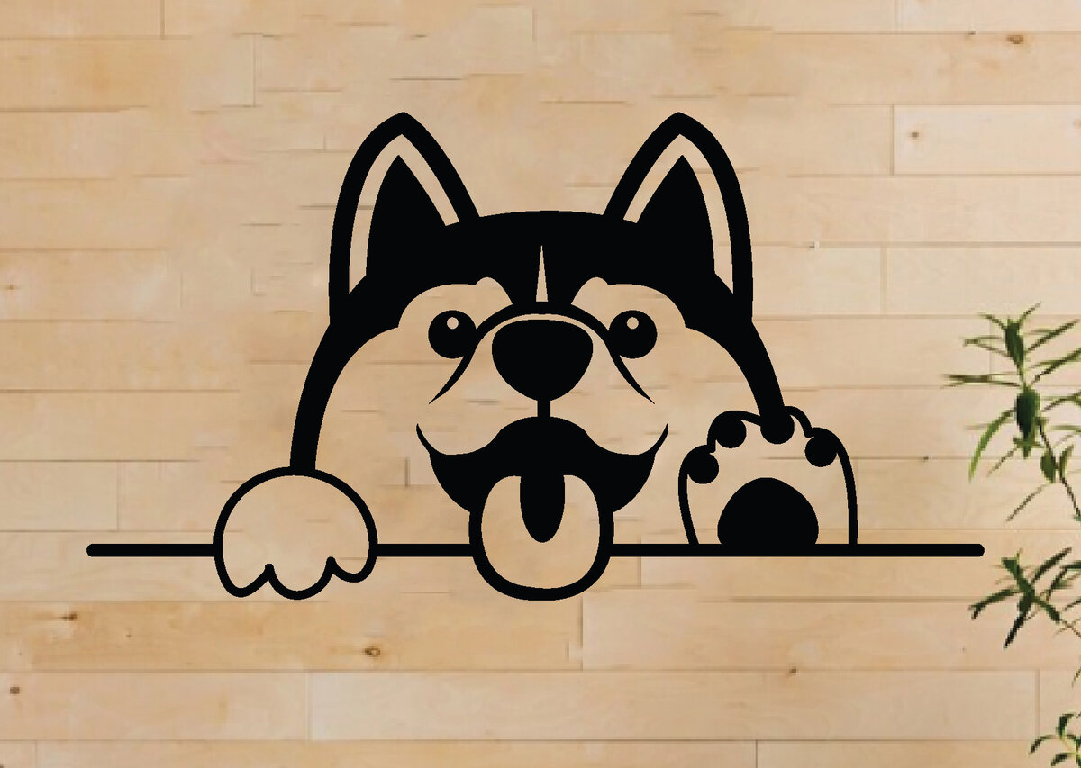 Intra απο ξύλο plywood 3mm-4mm πάχος - Dog Metal Wall Art, Dog Laser Cut  Δίασταση 40x50 cm INTRAFABR-66802260