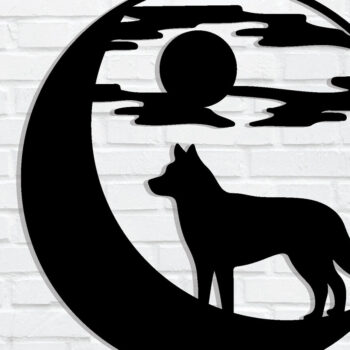 Intra απο ξύλο plywood 3mm-4mm πάχος -  με λέιζερ μεταλλικού τοίχου Dog Δίασταση 40x50 cm INTRAFABR-85479896 - Image 1