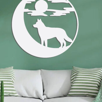 Intra απο ξύλο plywood 3mm-4mm πάχος -  με λέιζερ μεταλλικού τοίχου Dog Δίασταση 40x50 cm INTRAFABR-85479896 - Image 3